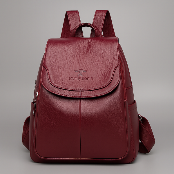 Stylish Anti-Theft Leather Backpack for Women