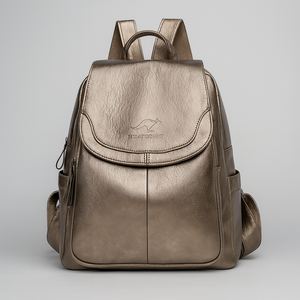 Stylish Anti-Theft Leather Backpack for Women