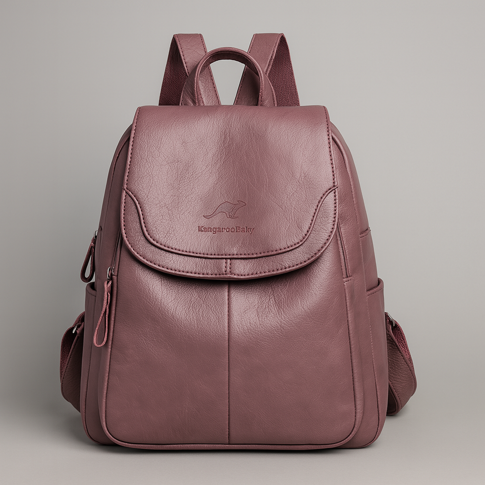 Stylish Anti-Theft Leather Backpack for Women