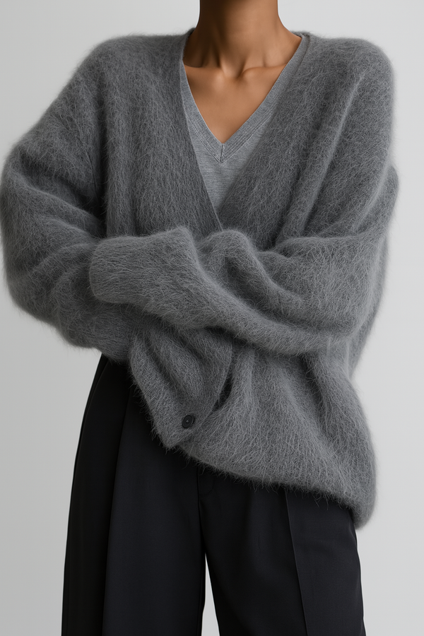 Elegant Women's Fine Wool Cardigan