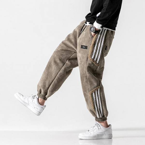 Cozy Sherpa-Lined Men's Jogging Pants – Trendy Urban Style