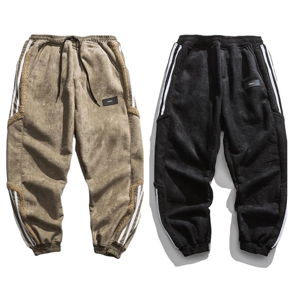 Cozy Sherpa-Lined Men's Jogging Pants – Trendy Urban Style