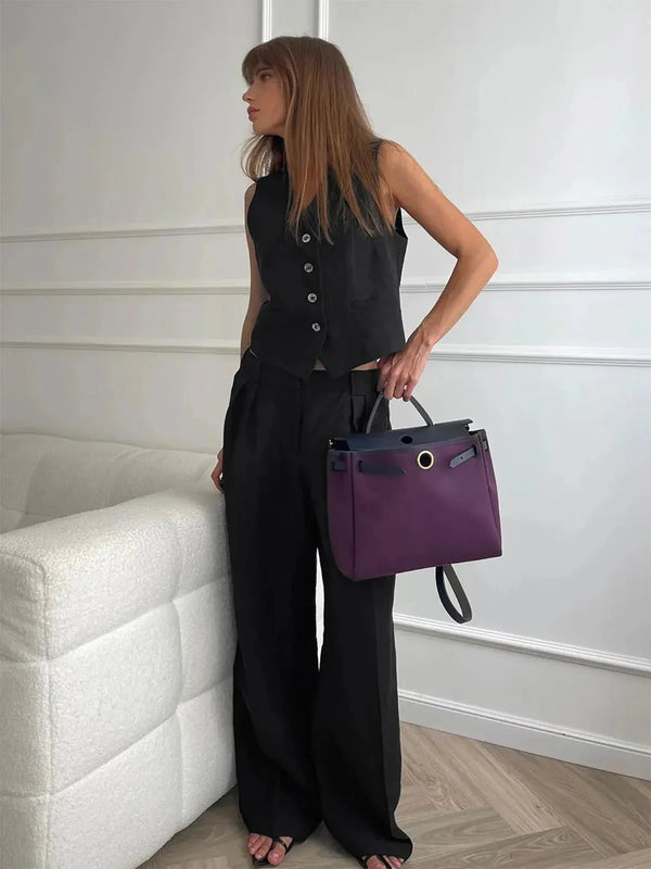 Stylish Cotton Linen Two-Piece Outfit
