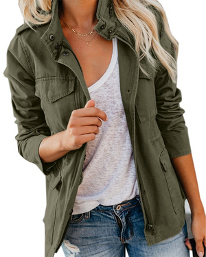 Stylish Autumn Jacket with Functional Pockets for Intermediate Wear