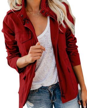 Stylish Autumn Jacket with Functional Pockets for Intermediate Wear