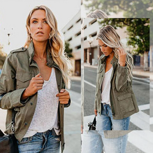 Stylish Autumn Jacket with Functional Pockets for Intermediate Wear