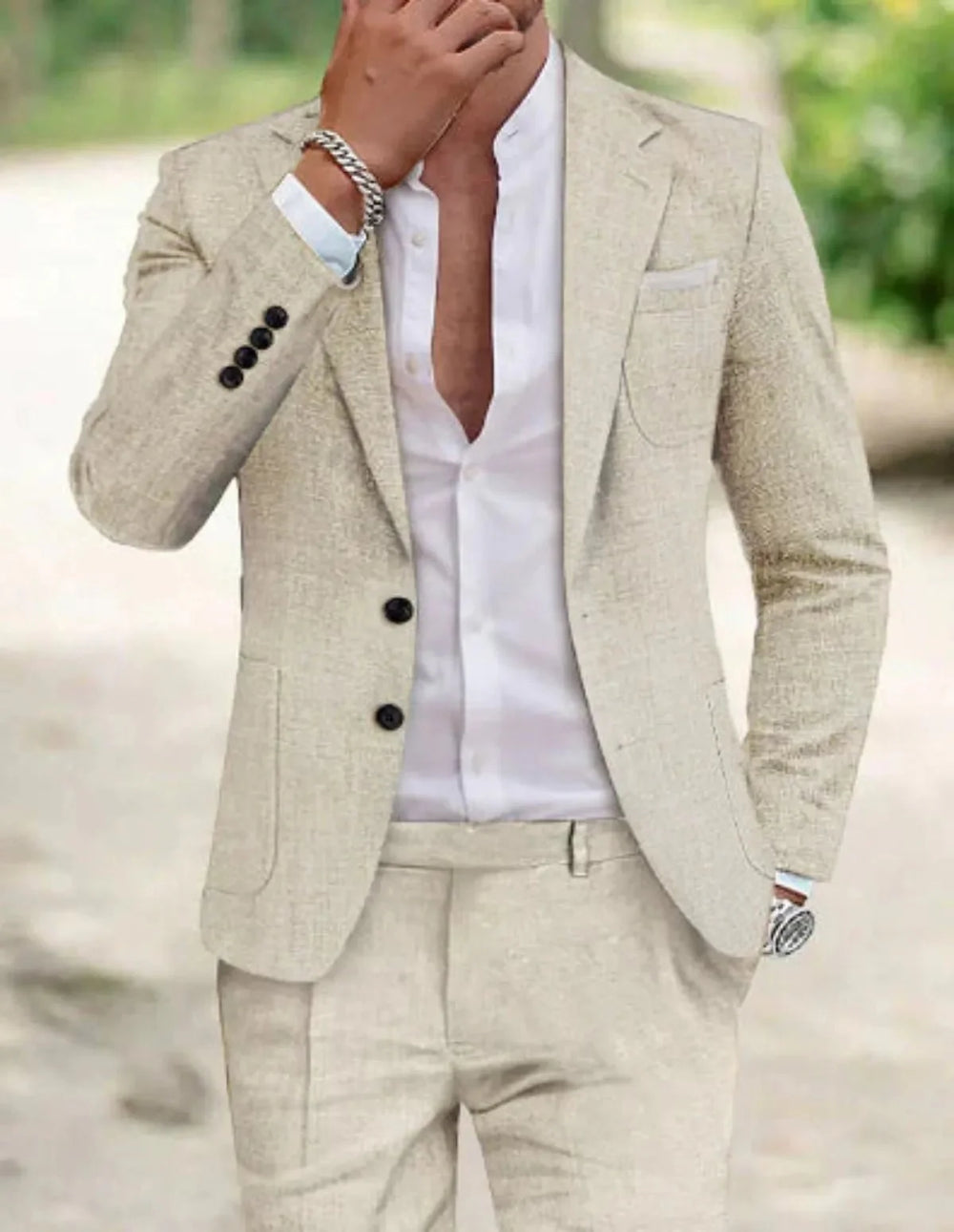 Stylish Lightweight Linen Suit