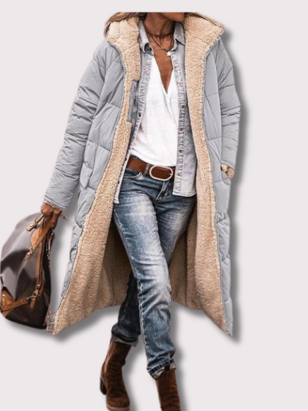 Stylish Reversible Long Winter Coat with Padding