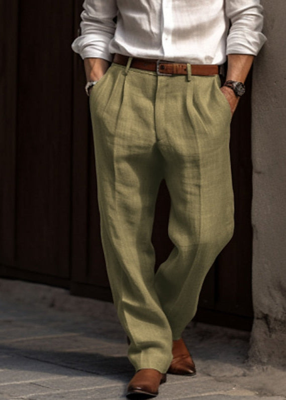 Comfortable Men's Classic Trousers with Flexible Waistband