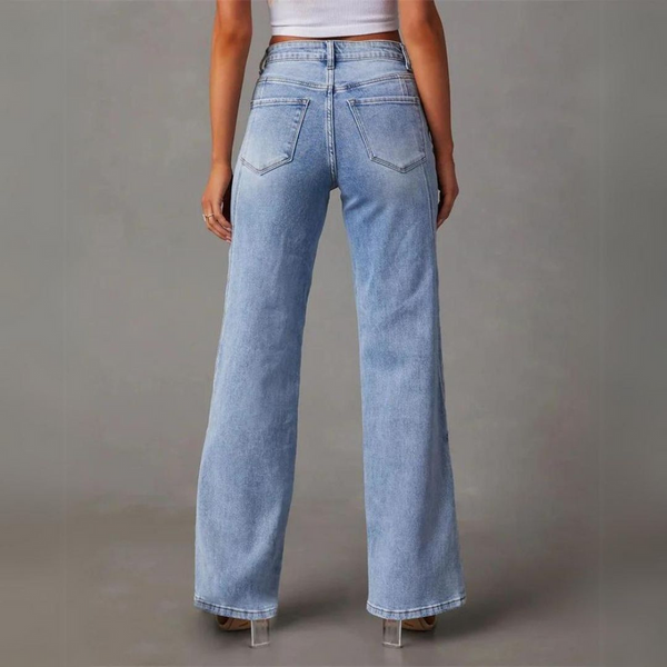Stylish Wide-Leg High-Waisted Jeans