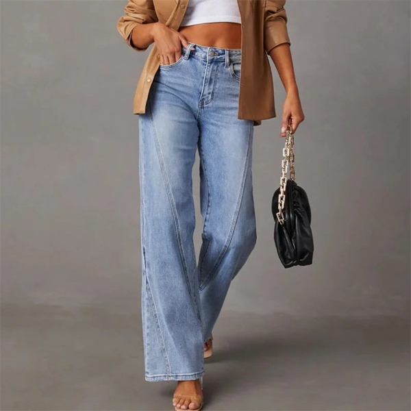 Stylish Wide-Leg High-Waisted Jeans