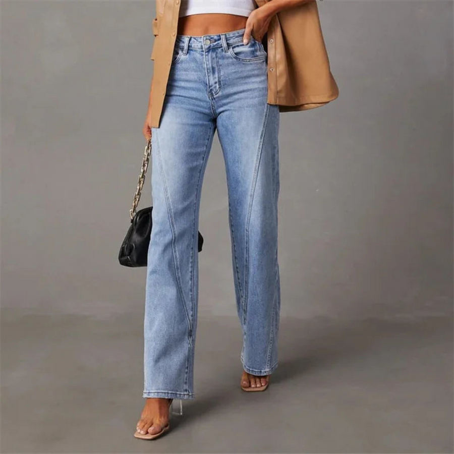 Stylish Wide-Leg High-Waisted Jeans