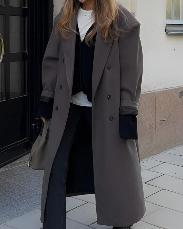 Stylish Oversized Women's Pea Coat