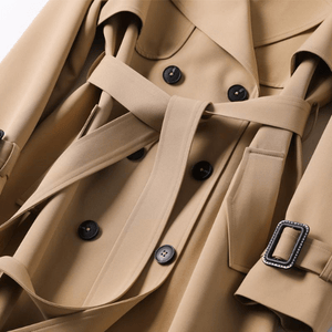 Chic Women's Trench Coat Stylish Vintage Design Modern Elegance