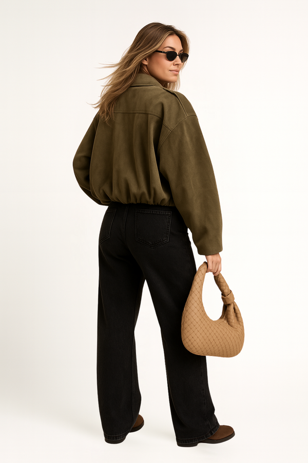 Stylish Women's Suede Jacket - Soft & Comfortable