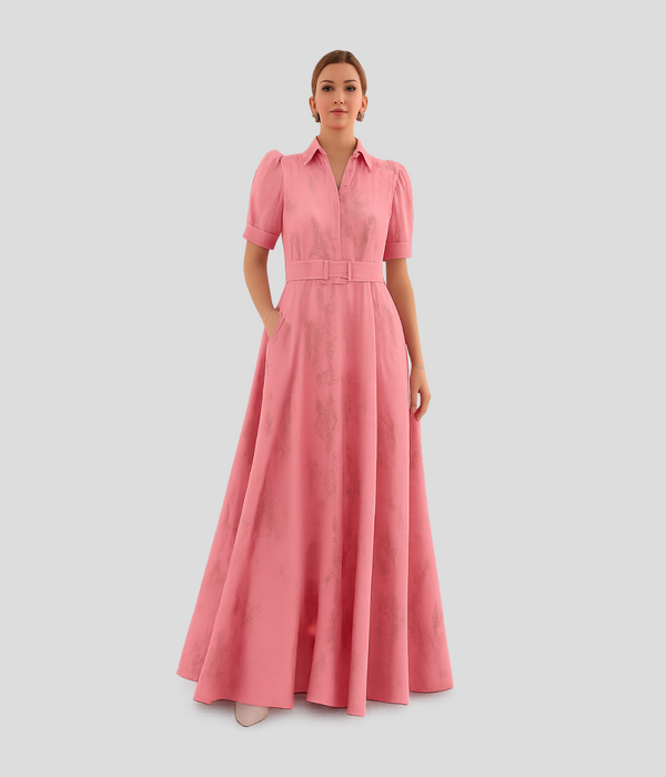 Julia | Women's Elegant Short Puff Sleeve Dress
