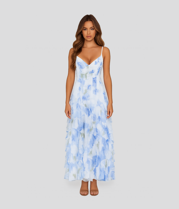 Francesca | Women's Elegant Ruffled Floral Dress