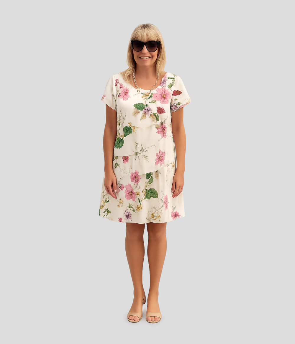 Sara | Women's Elegant Ruffled Floral Dress