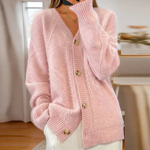 Cozy Cable-Knit Cardigan Elegant