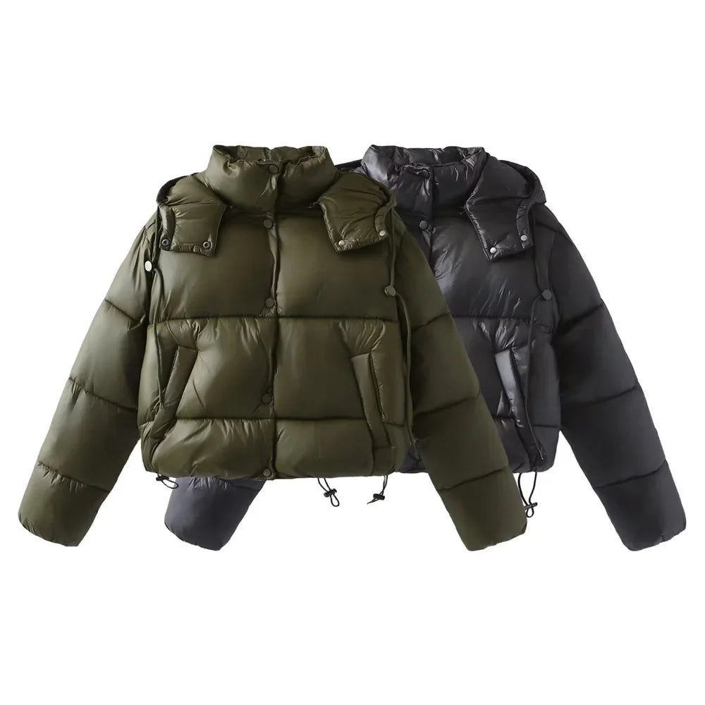 Stylish Women’s Hooded Puffer Jacket | Warm Seasonal Design