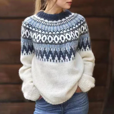 Cozy Women's Nordic Knit Sweater