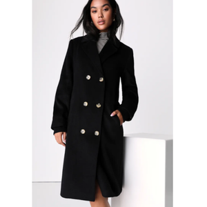 Chic Women's Long Loose Coat | Button-Down Design
