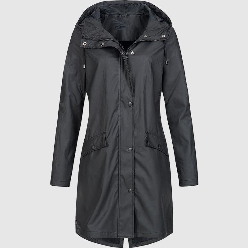 Stylish Waterproof Ladies' Rain Jacket with Windproof Hood