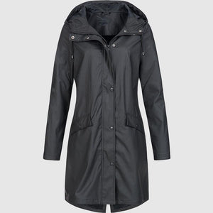 Stylish Waterproof Ladies' Rain Jacket with Windproof Hood