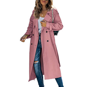 Stylish Women's Long Trench Coat - Elegant Design