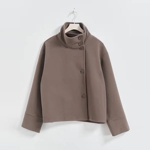 Chic Double-Breasted Short Jacket with Elegant Style