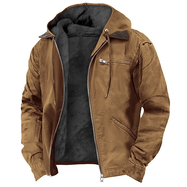 Warm Insulated Hooded Jacket for Men | Winter